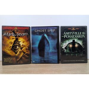 Horror DVD Lot Jeepers Creepers Ghost Ship Amityville II 3 Movie Bundle